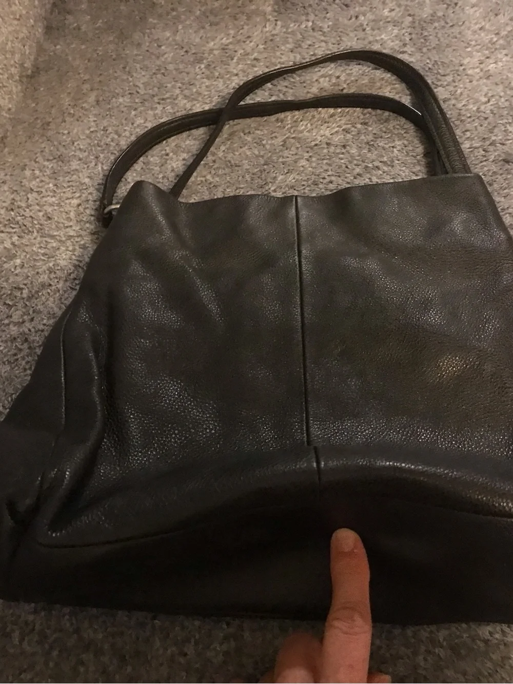 Coach Black Pebbled Leather Madison Phoebe Shoulder Bag Handbag Gold Accents